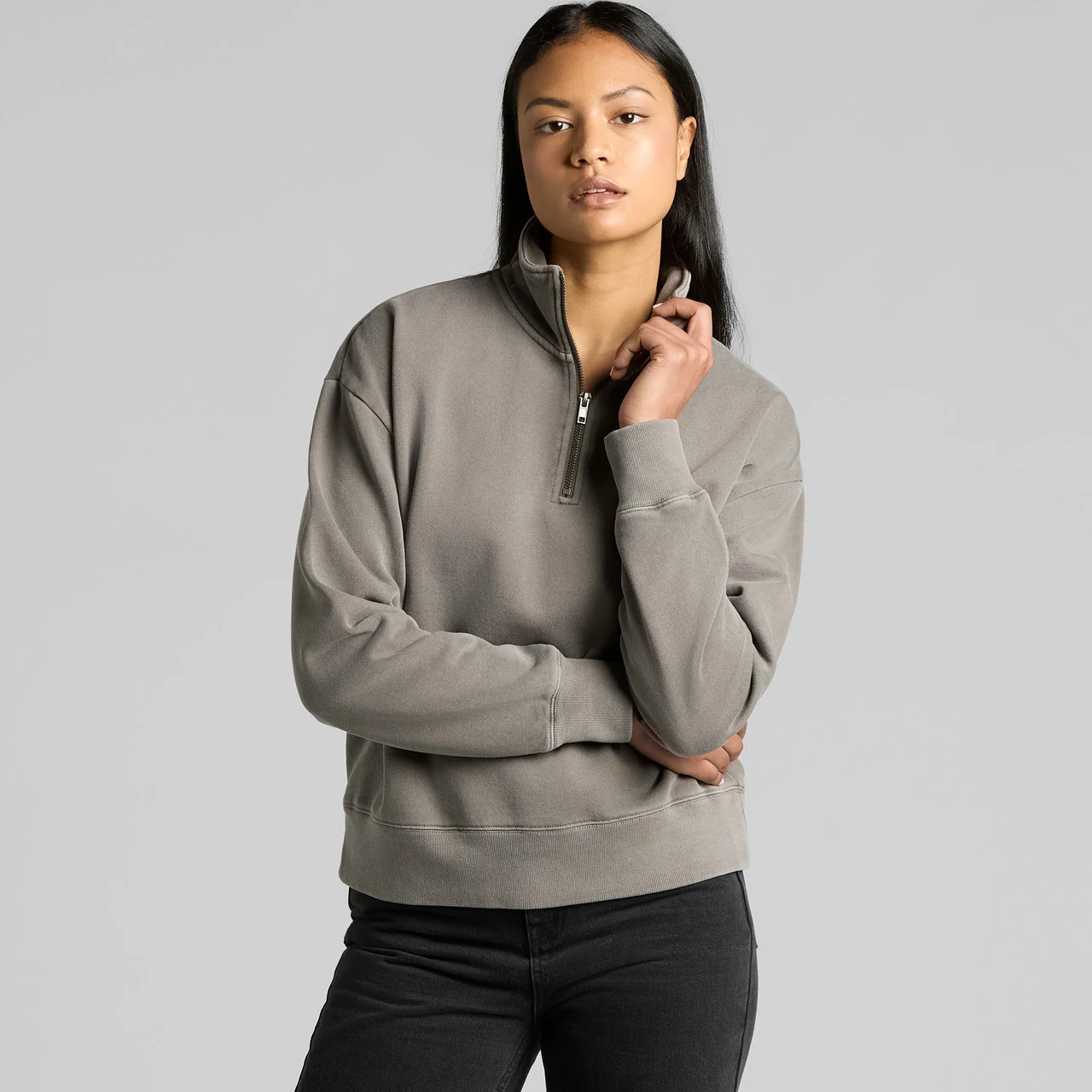 Wo's Relax Faded Half Zip - Detail View 7