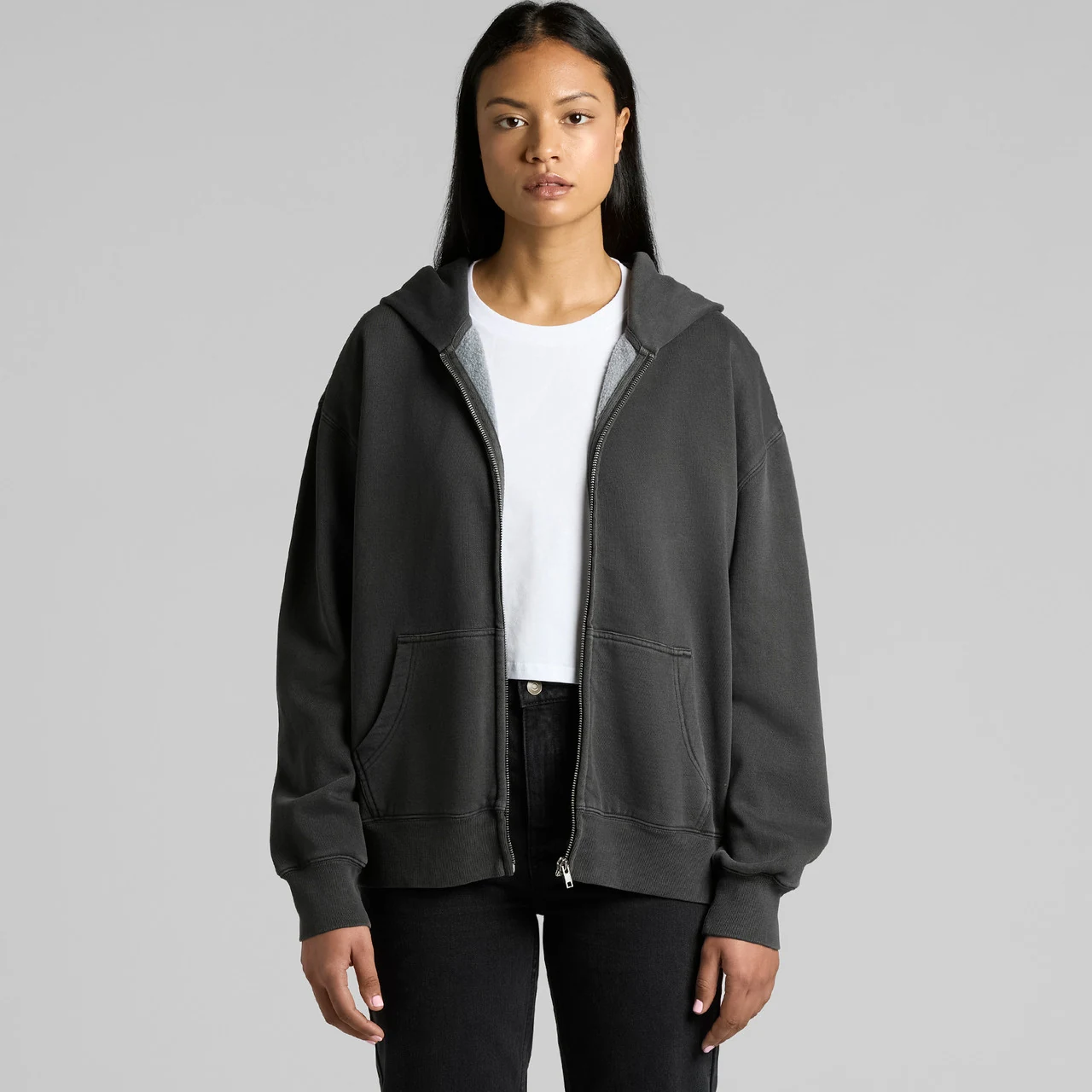Wo's Relax Faded Zip Hood - Detail View 2