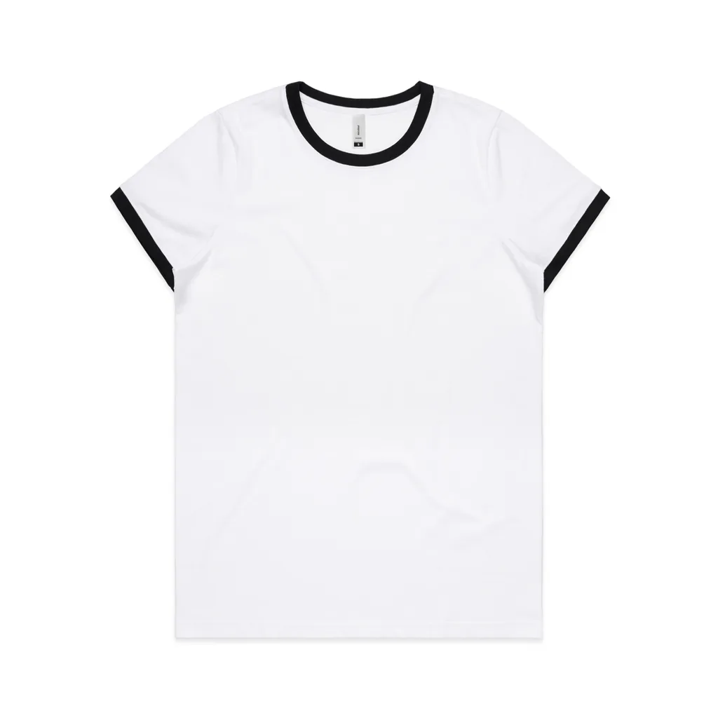 Custom-print t-shirt blank — Women's Maple Ringer Tee, AS Colour style 4053