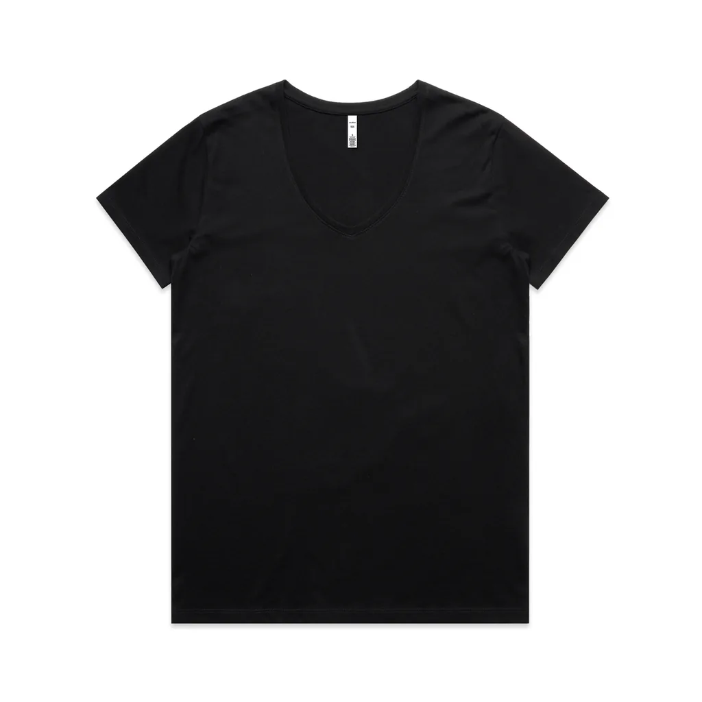 Custom-print t-shirt blank — Women's Maple V Neck Tee, AS Colour style 4023