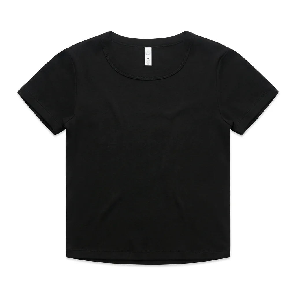 Custom-print t-shirt blank — Women's Organic Rib Baby Tee, AS Colour style 4074