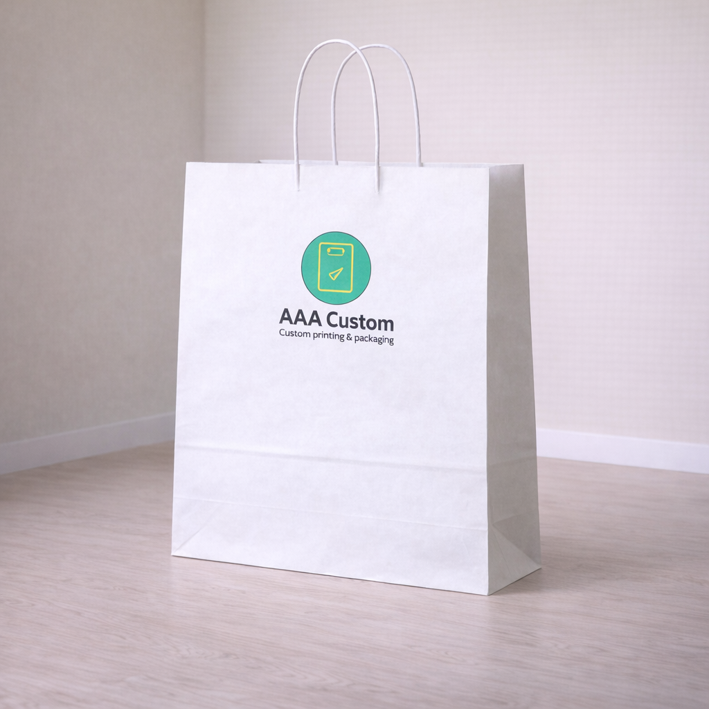 Jumbo White Paper Bags lifestyle product photo 1