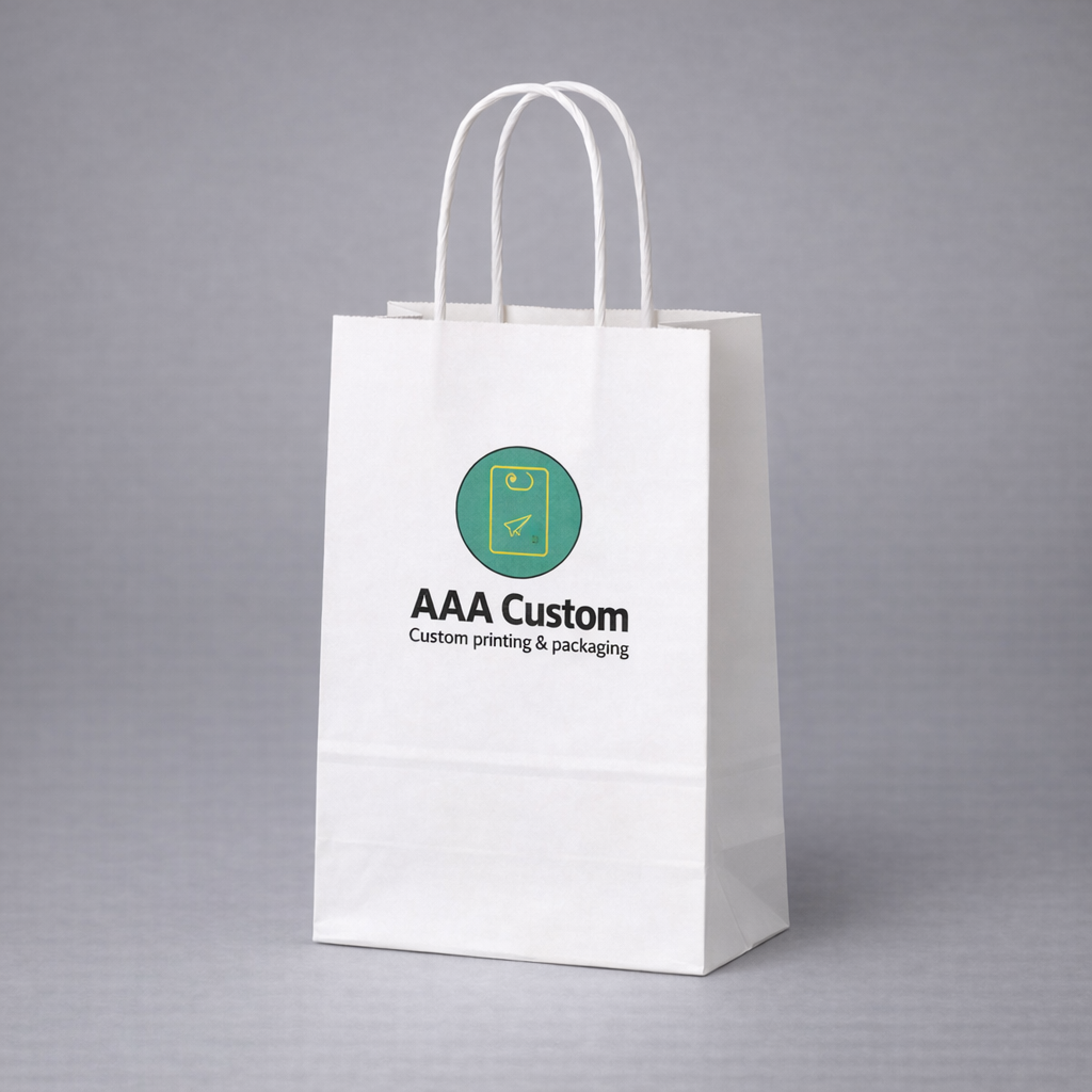 Rose White Paper Bags