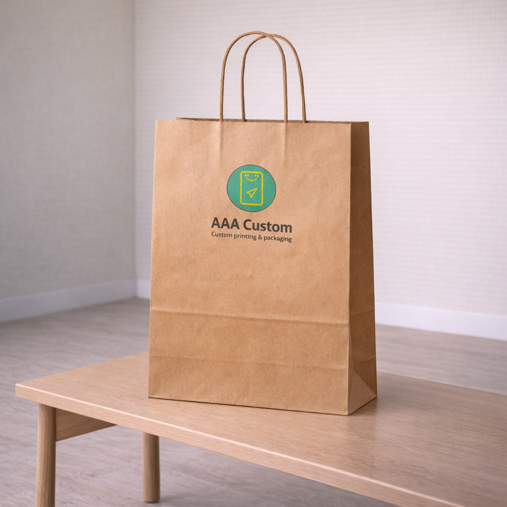 Takeout Kraft Paper Bags lifestyle product photo 2
