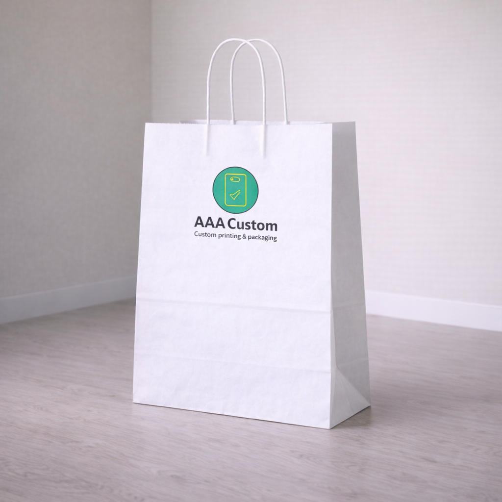 Takeout White Paper Bags lifestyle product photo 1