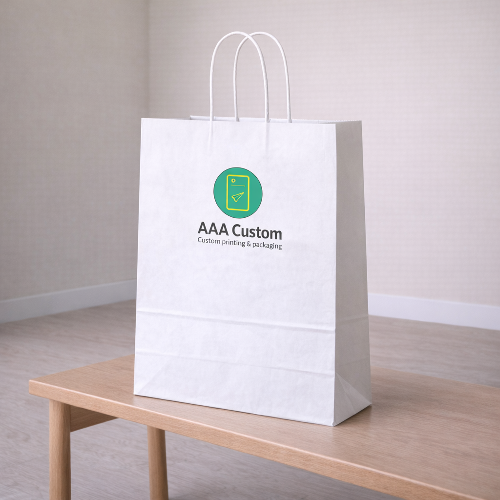 Takeout White Paper Bags lifestyle product photo 2