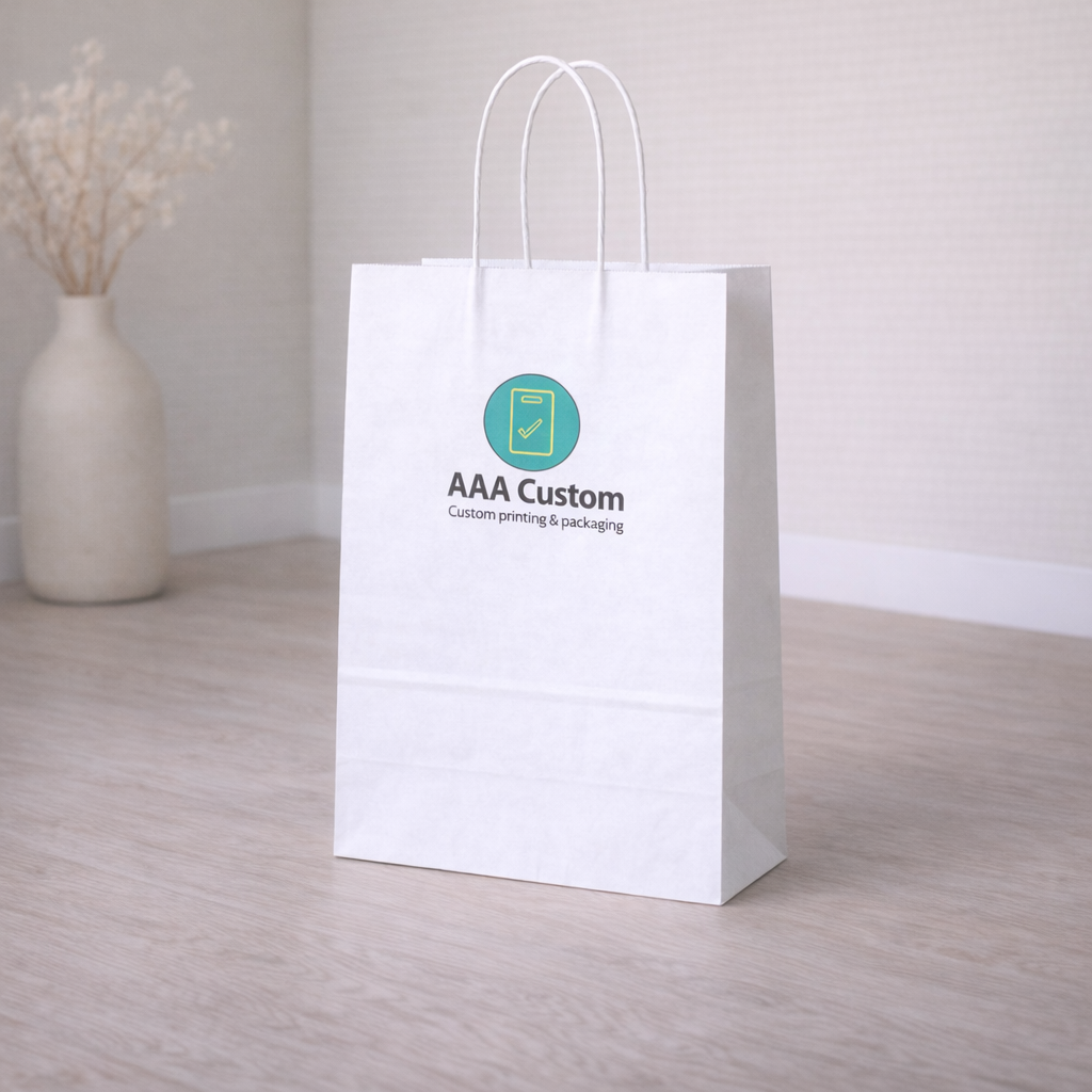 Traveler White Paper Bags lifestyle product photo 3