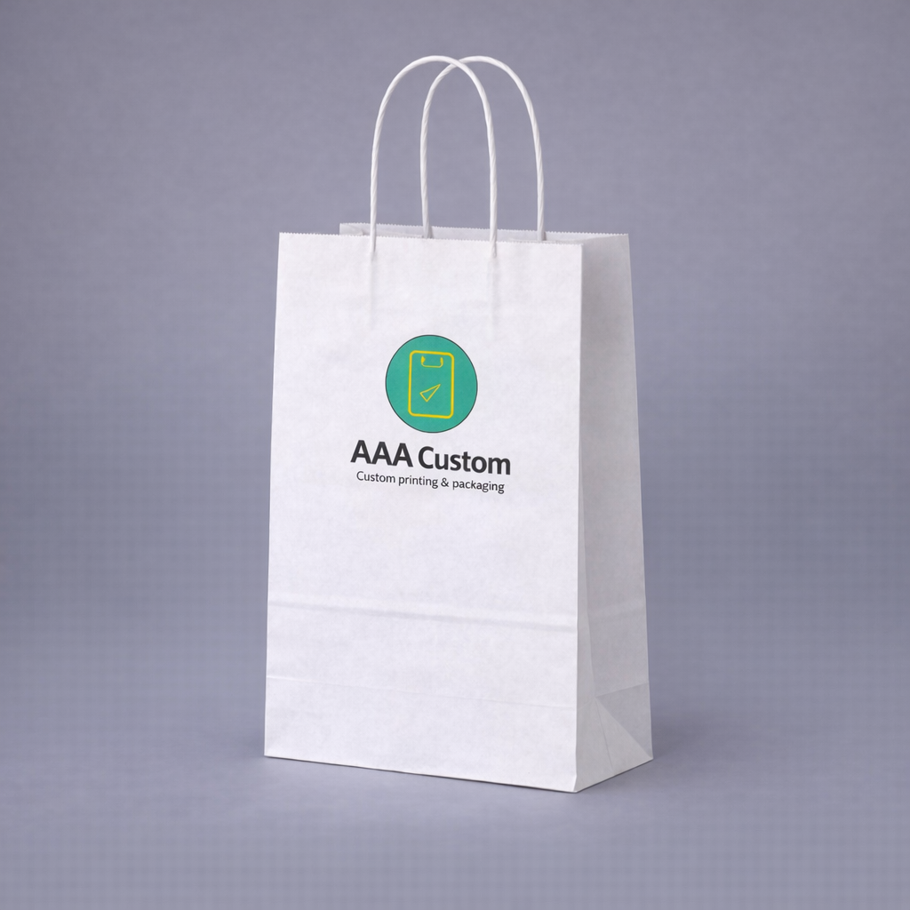 Traveler White Paper Bags