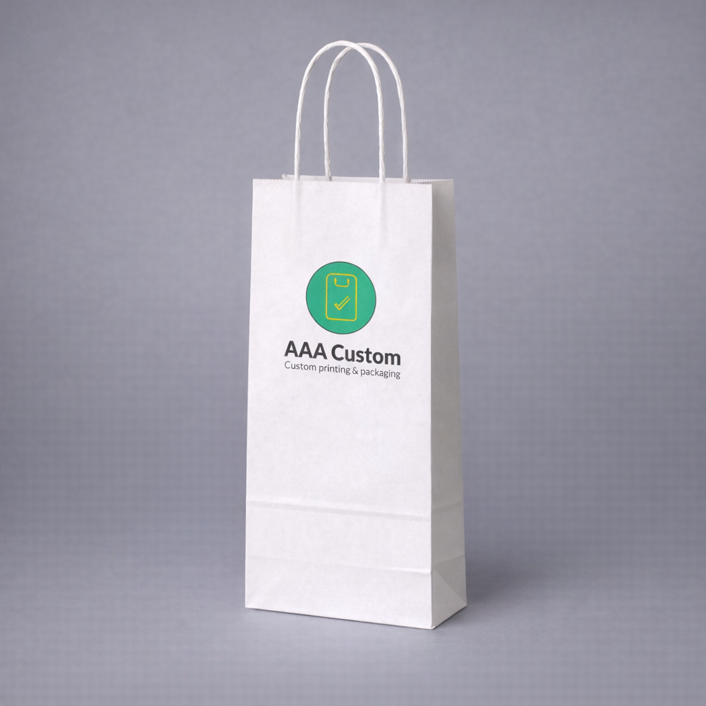 Wine White Paper Bags