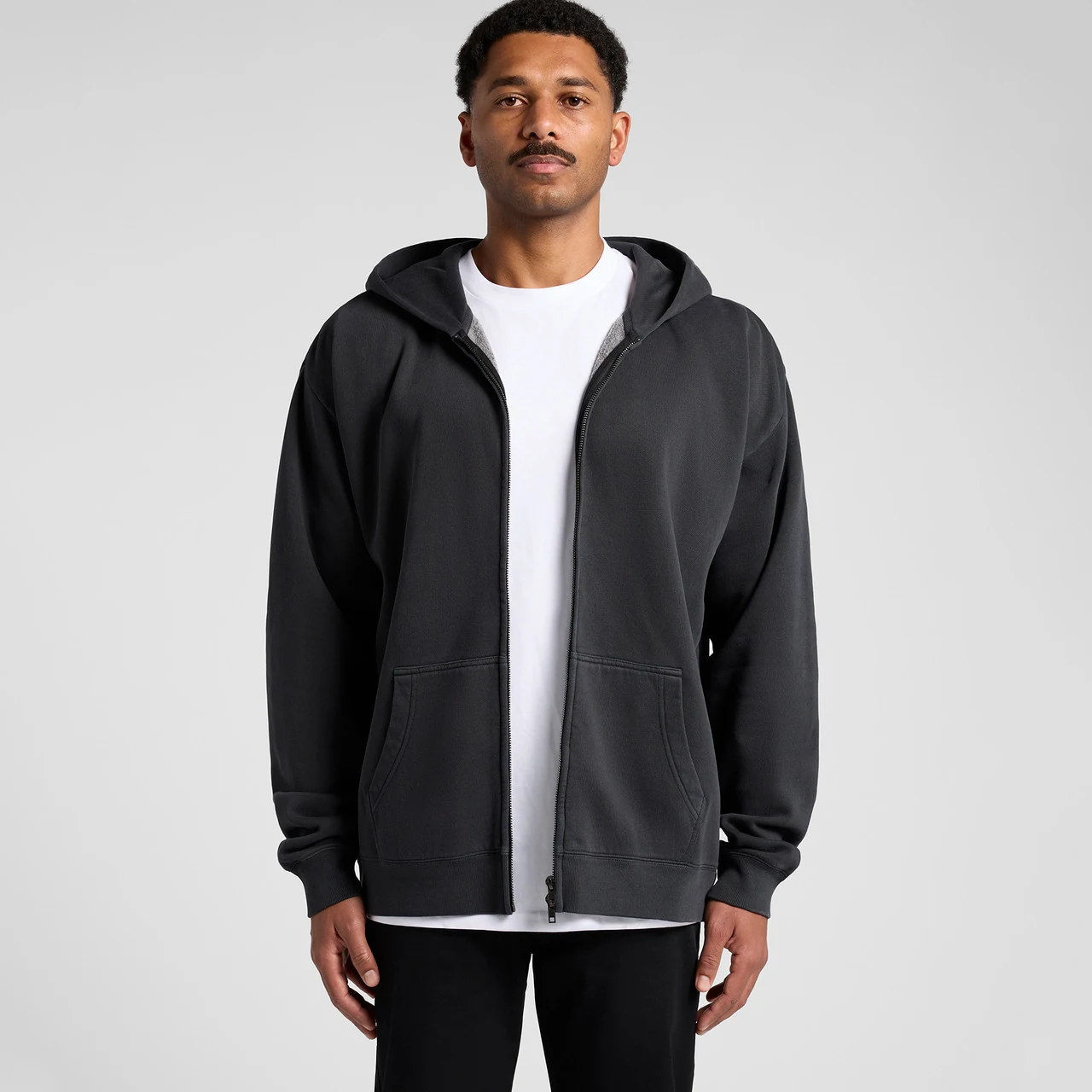 Relax Faded Zip Hood - Detail View