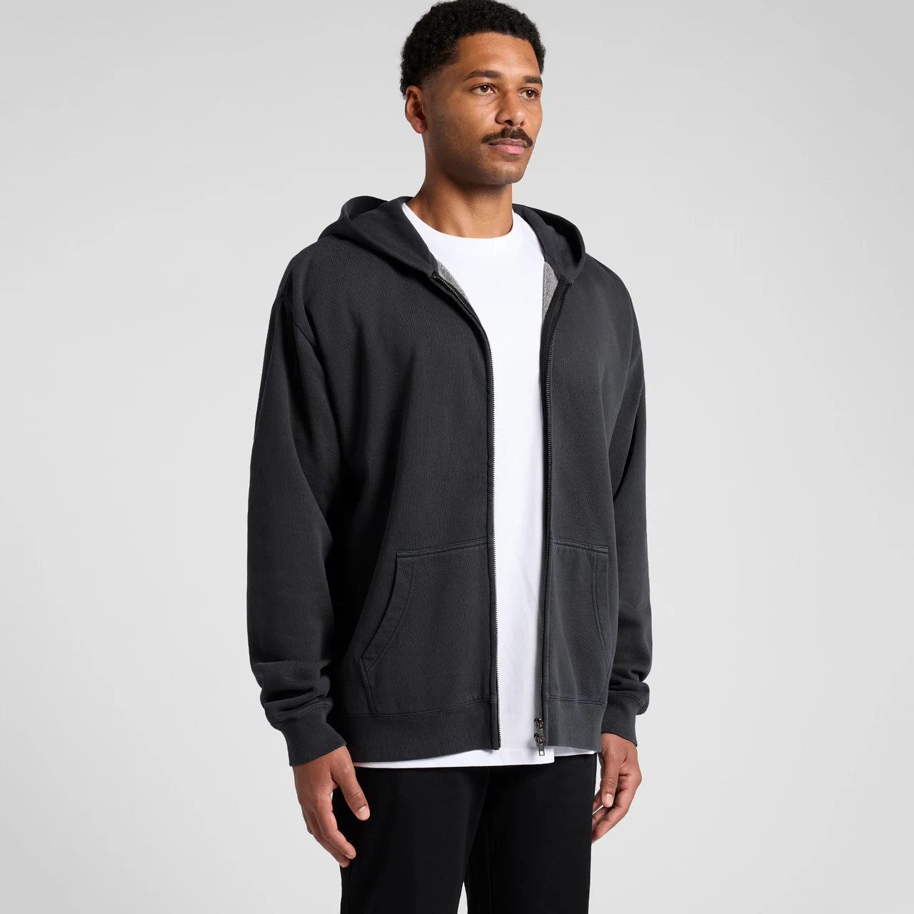 Relax Faded Zip Hood - Detail View