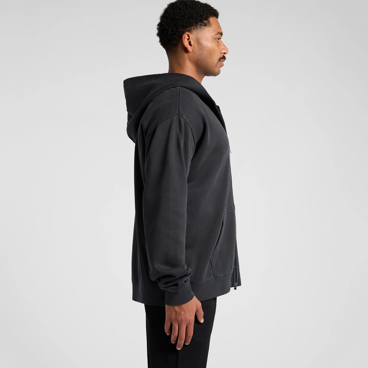 Relax Faded Zip Hood - Detail View