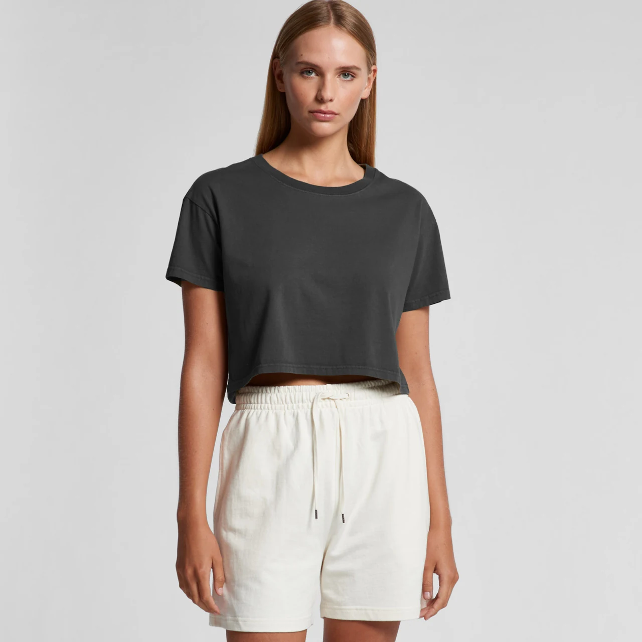 Wo's Faded Crop Tee