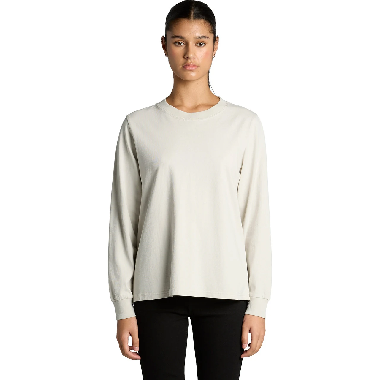 Wo's Heavy Faded L/S Tee - Detail View