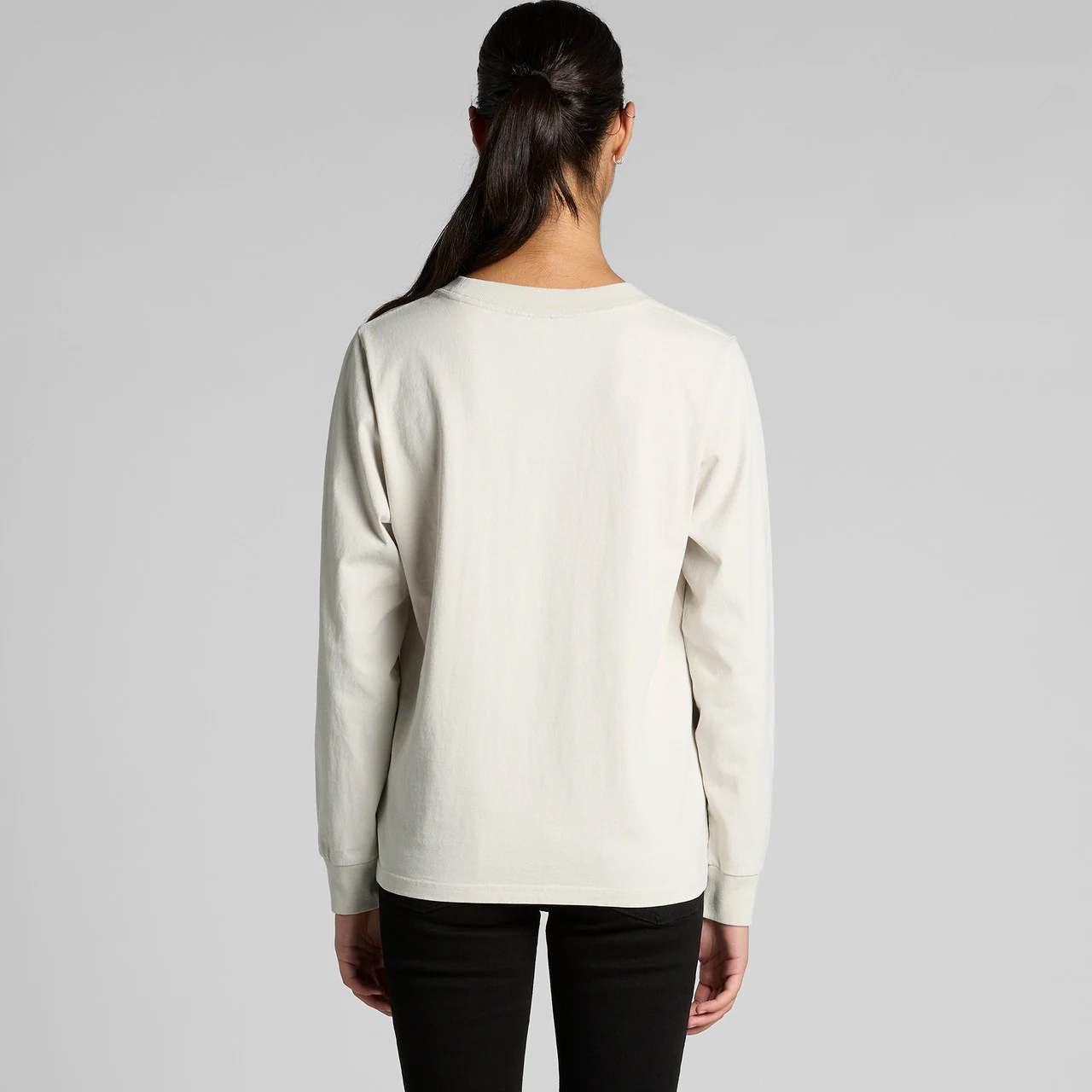 Wo's Heavy Faded L/S Tee - Detail View