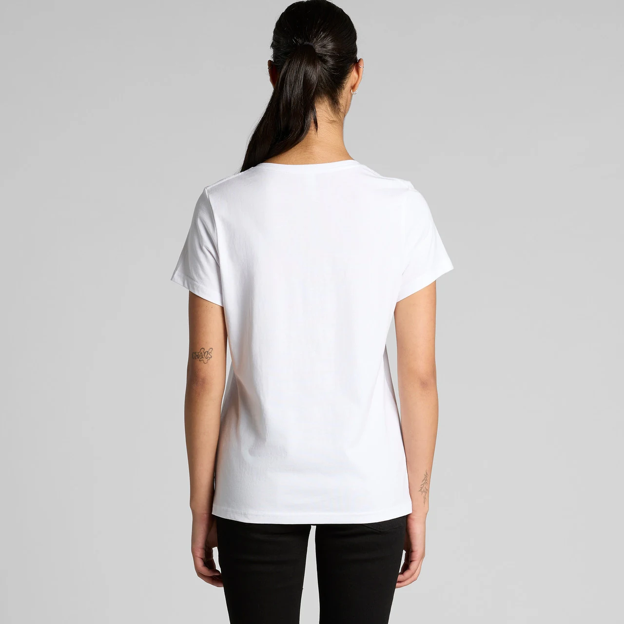Wo's Maple V Neck Tee - Detail View