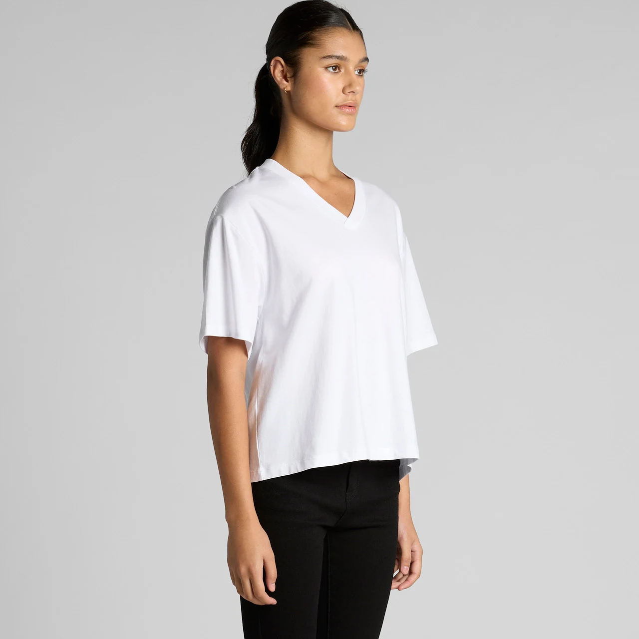 Wo's Martina V Neck Tee - Detail View