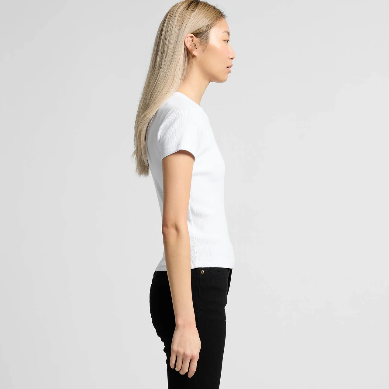 Wo's Organic Rib Tee - Detail View