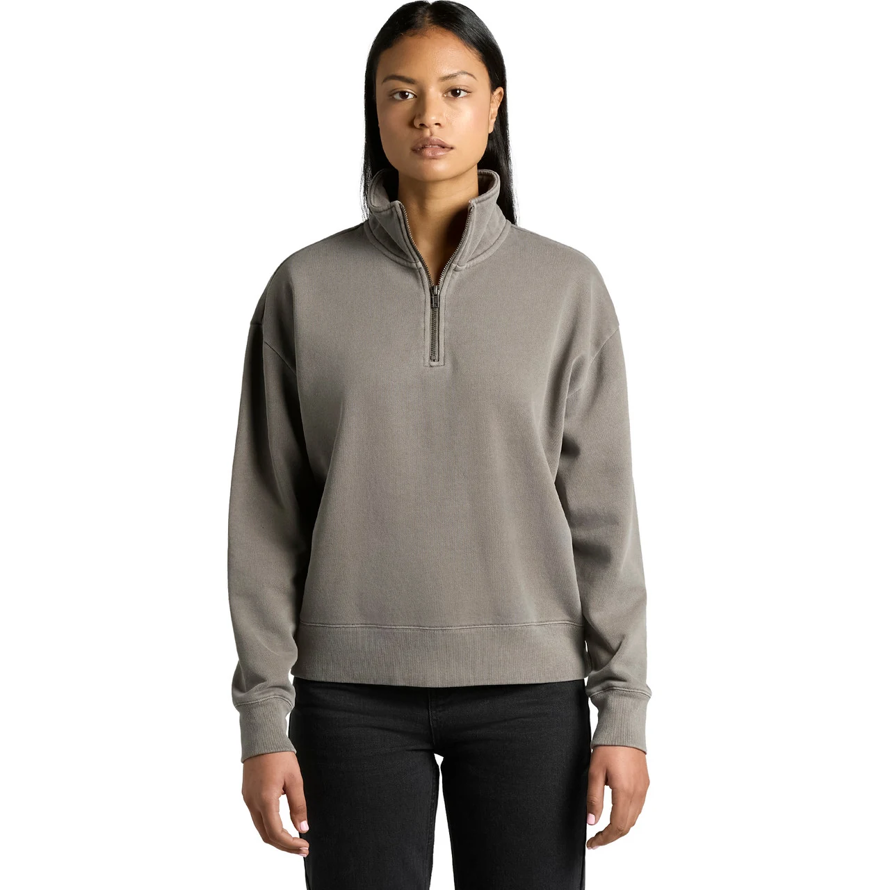 Wo's Relax Faded Half Zip - Detail View